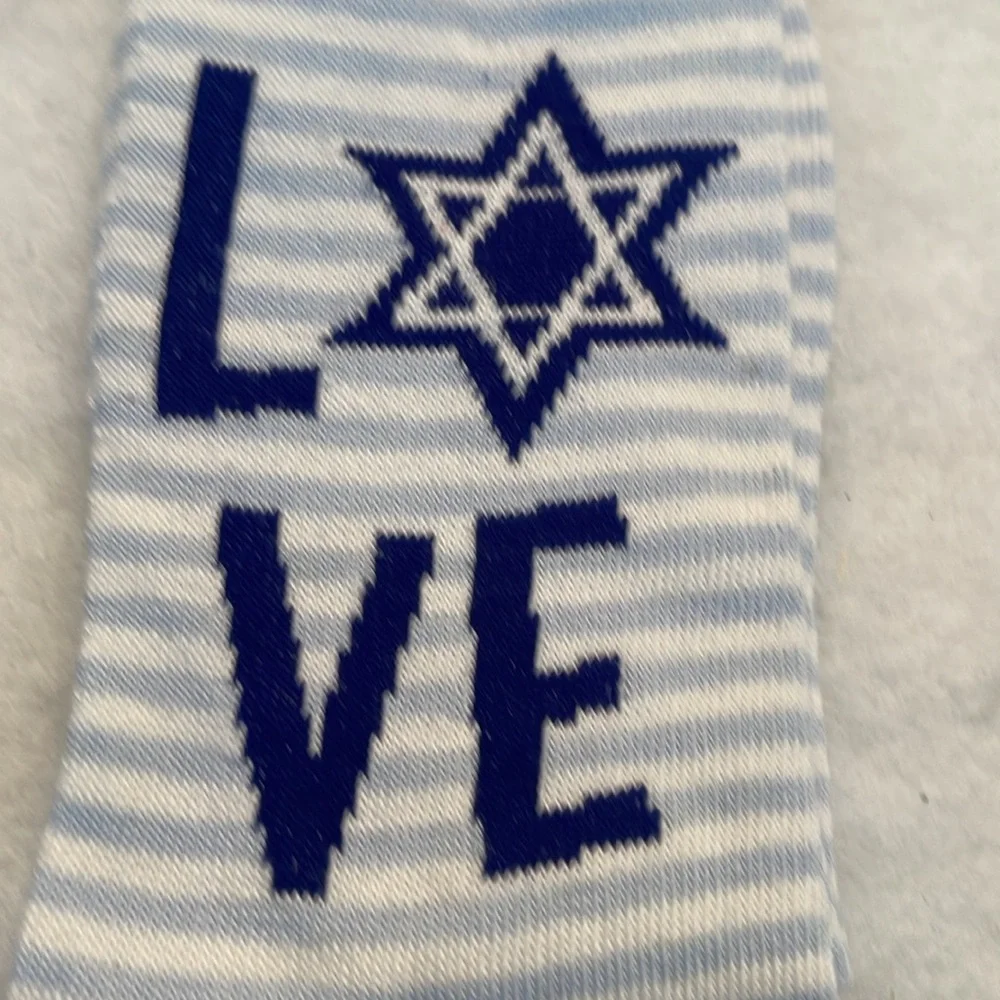 Blue and White Hanukkah Socks Set of three pairs nwt